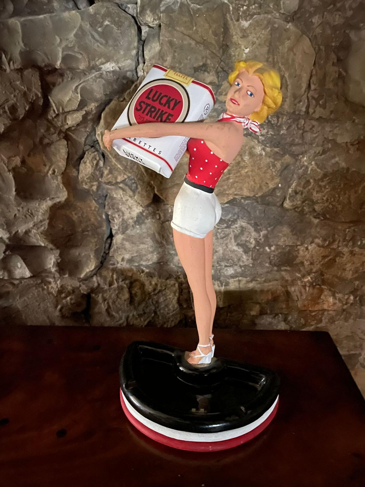 Lucky Strike Pinup Ash Tray 1950's