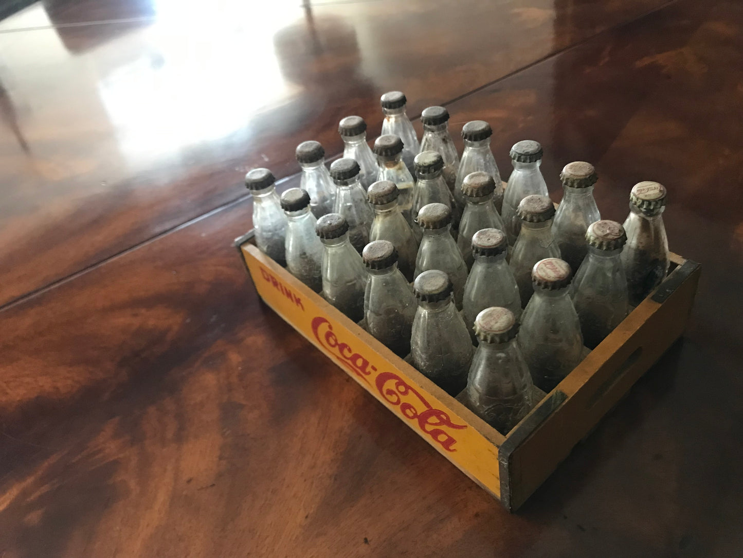 Mini Coca Cola Crate with Bottles