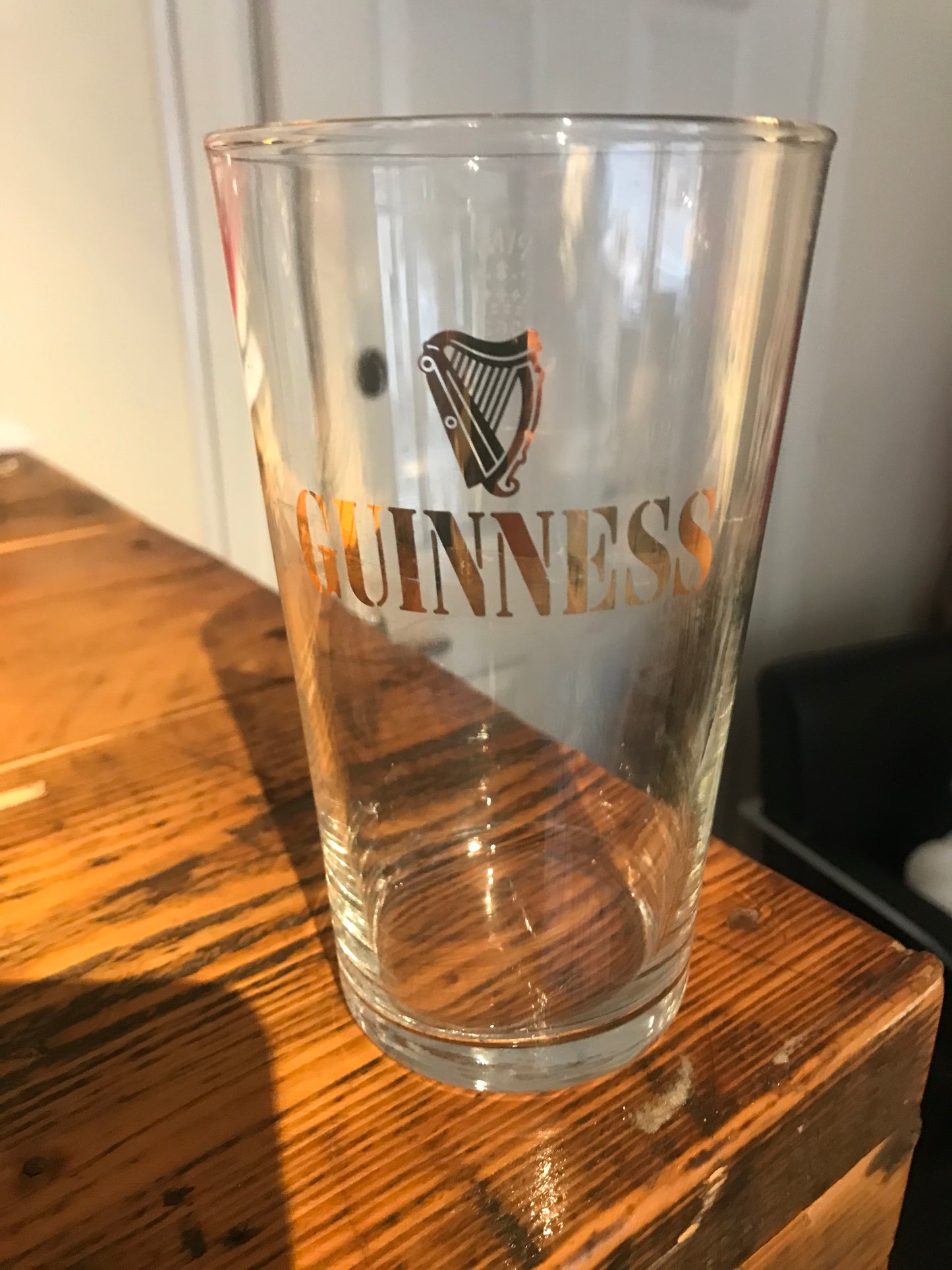 Vintage Straight Sided Guinness Pint Glasses