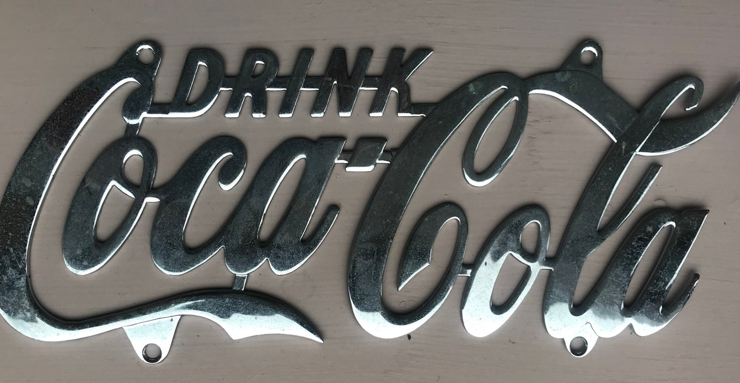 Chrome Coca Cola USA Sign