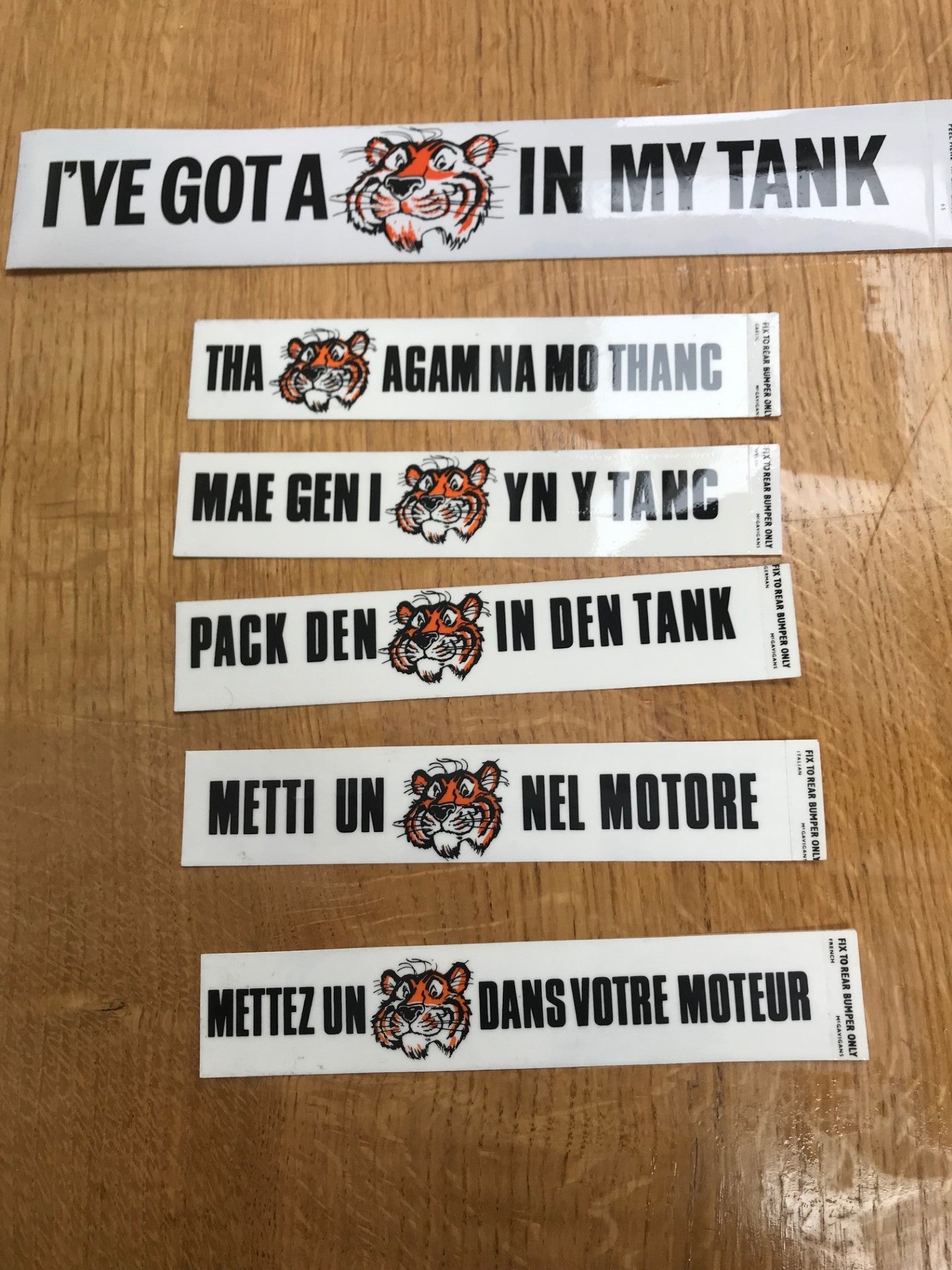 1965 Esso Tiger In Your Tank Stickers