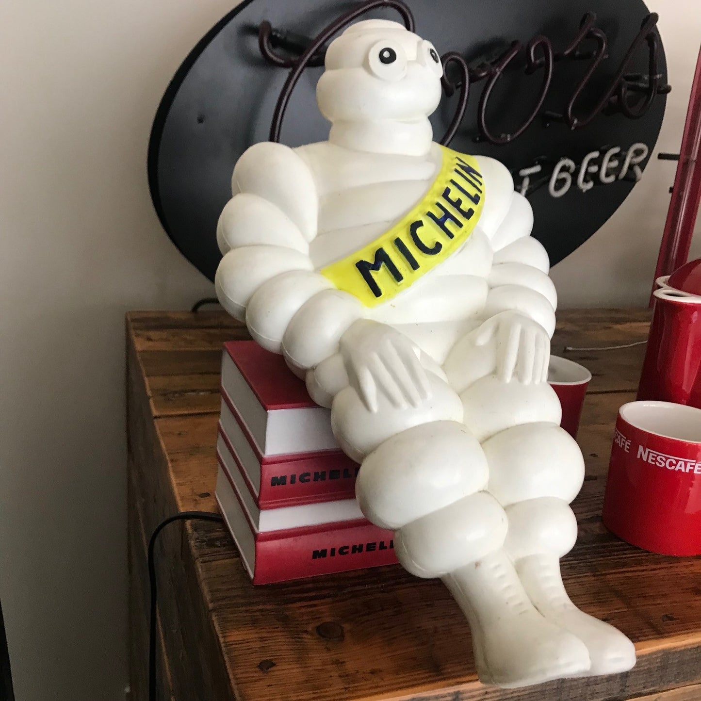 Michelin Bibendum 1960’s Illuminated Figure on Guide Books
