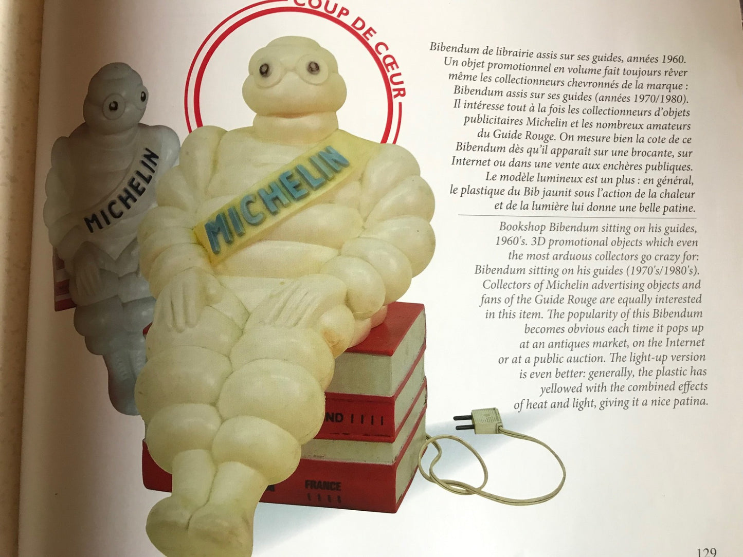 Michelin Bibendum 1960’s Illuminated Figure on Guide Books