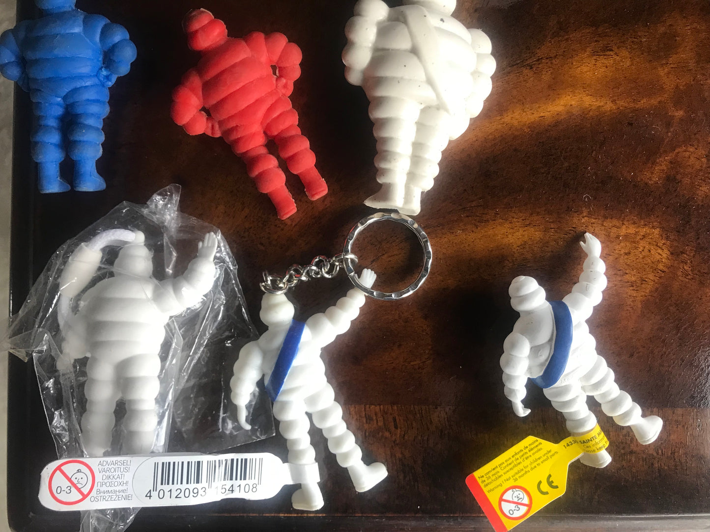 Collection of Michelin Bibendum Mini Figures and Keyrings