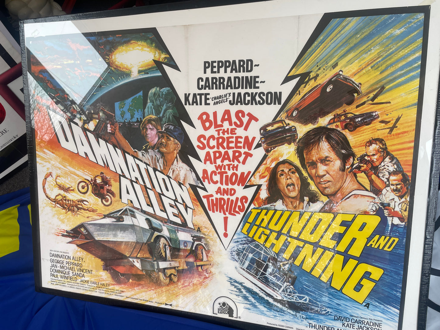 Vintage Movie Poster 'Damnation Alley/Thunder and Lightning'Original Poster